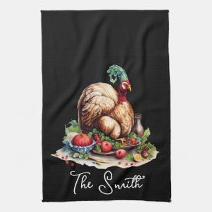 Herbstliche Erntedank Kochen Crew   Fall Holiday Geschirrtuch