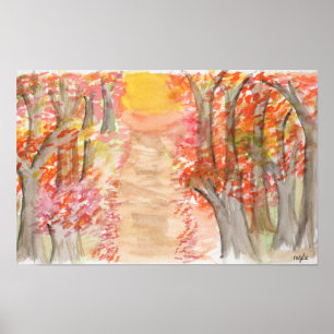Herbstliche Farbtöne Poster