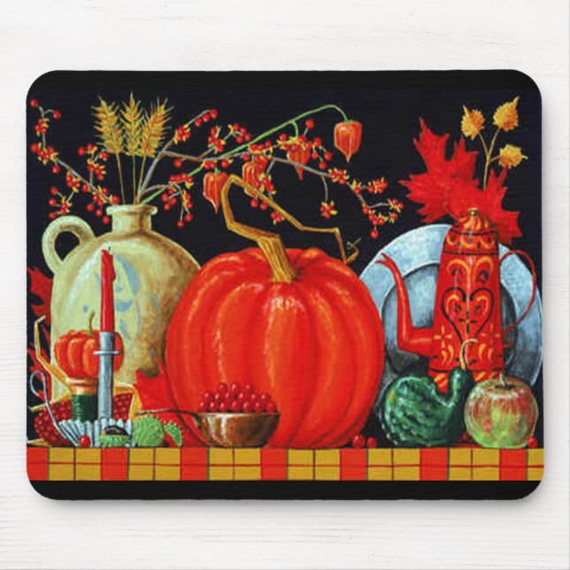 Herbstliche Festtafel Mousepad (Vorne)