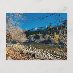 Herbstliche Flussszene Postkarte