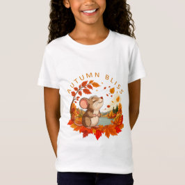 Herbstliche Freude Süße kleine Maus. Kinder T-Shir T-Shirt