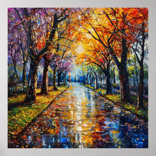 Herbstliche Gartendekoration Geschenk für Zuhause Poster