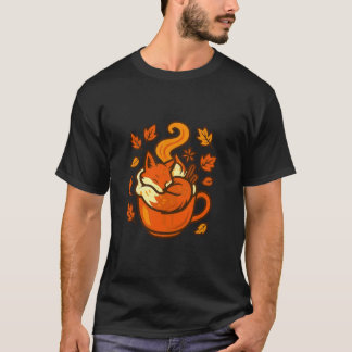 Herbstliche gemütliche Fuchs-Kaffeetasse Illustrat T-Shirt