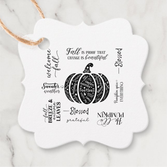 Herbstliche Geschenkanhänger & Geschenkeinschläge (Vorderseite)