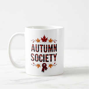 Herbstliche Gesellschaft Karo-Buchstaben Herbst-De Kaffeetasse