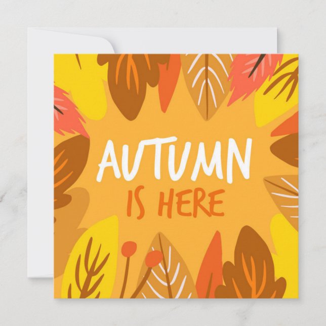 Herbstliche Grüßkarte (Vorderseite)