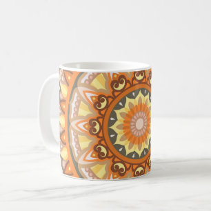 Herbstliche Harmonie Mandala Cozy Herbstlaub Muste Kaffeetasse