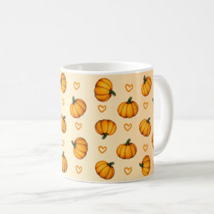 Herbstliche Herbst-Kürbis-Muster süß trendy Kaffeetasse
