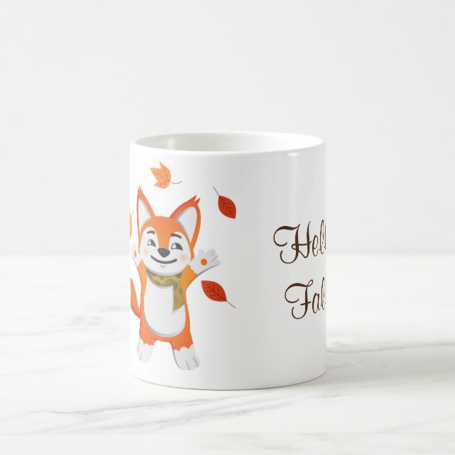 Herbstliche Herbstfox-Tasse Kaffeetasse (Mittel)