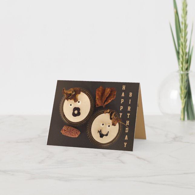 Herbstliche Herbstkarte mit Blätter Dankeskarte (Vorderseite)