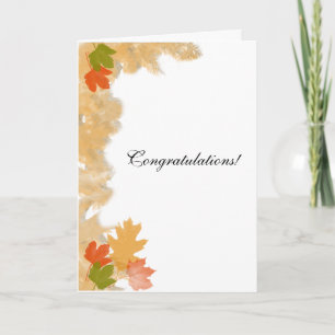 Herbstliche Herbstlaub Hochzeiten Herzlichen Glück Karte