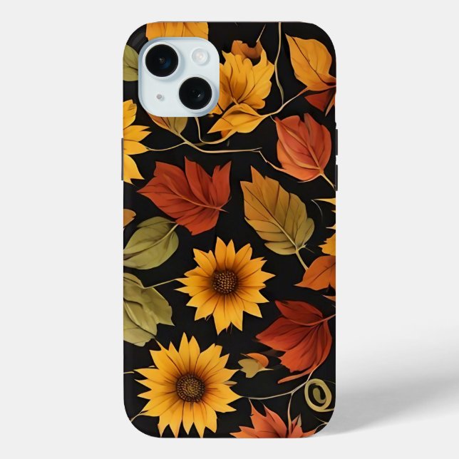 Herbstliche Herbstlaube Blume gebrannt orange Case-Mate iPhone Hülle (Rückseite)