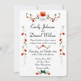 Herbstliche Herbstlaube Einladung Hochzeit