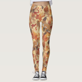 Herbstliche Herbstlaube und Beeren Leggings