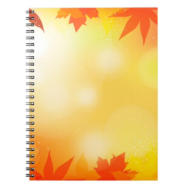 Herbstliche Hintergrundfarbe bukee fallen Natur Notizblock (Vorderseite)