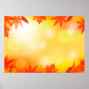 Herbstliche Hintergrundfarbe bukee fallen Natur Poster