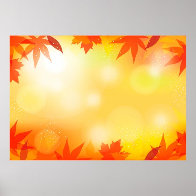 Herbstliche Hintergrundfarbe bukee fallen Natur Poster (Vorne)