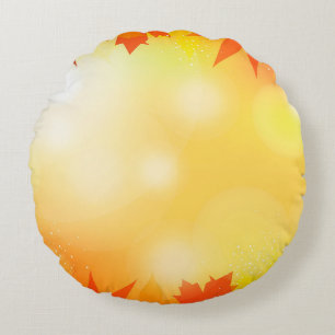 Herbstliche Hintergrundfarbe bukee fallen Natur Rundes Kissen