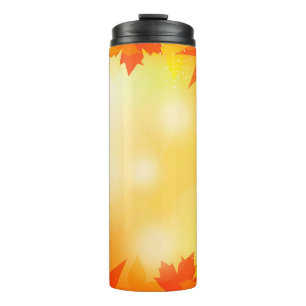 Herbstliche Hintergrundfarbe bukee fallen Natur Thermosbecher