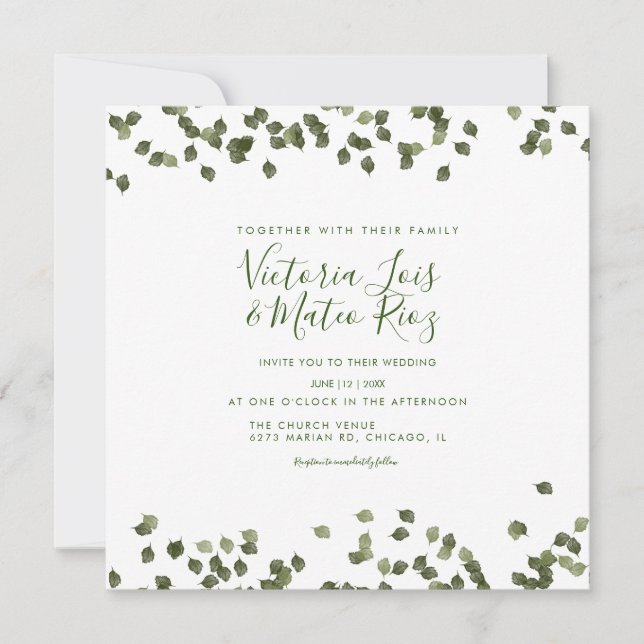 Herbstliche Hochzeit fallende Blätter rustikale Ho (Vorderseite)