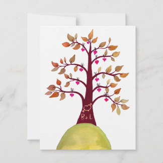 Herbstliche Hochzeit Herbst Liebe Herzstück Einladung