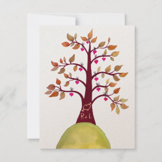 Herbstliche Hochzeit Herbst Liebe Herzstück Einladung