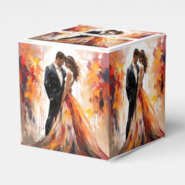 Herbstliche Hochzeit im Herbst - Couple Artistic B Geschenkschachtel (Vorderseite)