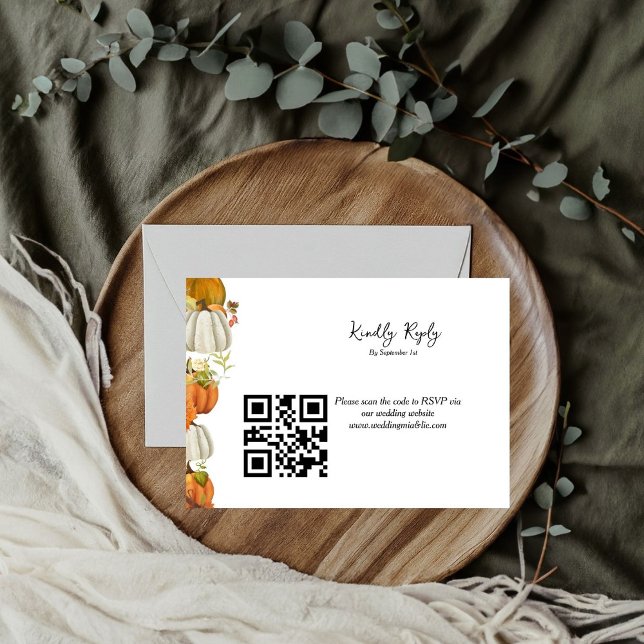 Herbstliche Hochzeit im Herbst Kindly UAWG RSVP Karte (Von Creator hochgeladen)