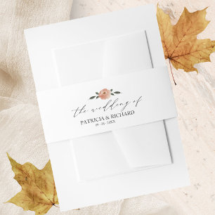 Herbstliche Hochzeit mit fallenden Blättern Einladungsbanderole