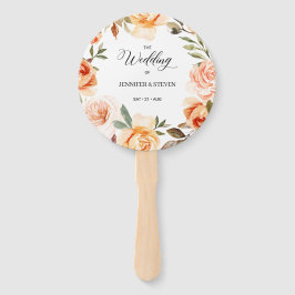Herbstliche Hochzeit Terracotta Orange Floral Begr Fächer