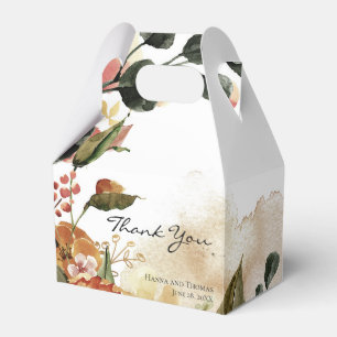 Herbstliche Hochzeit von Wasserfarben Geschenkschachtel