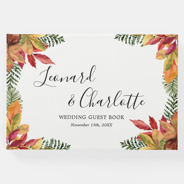 Herbstliche Hochzeiten buchen Gästebuch (Vorderseite)