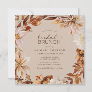Herbstliche Hochzeitsbrunch Einladung