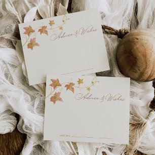 Herbstliche Hochzeitsdusche Beratungskarte Postkarte
