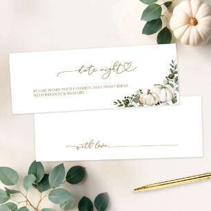 Herbstliche Hochzeitsdusche Date Night Karten mit