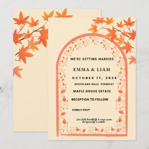 Herbstliche Hochzeitseinladung   Editierbare Herbs Einladung