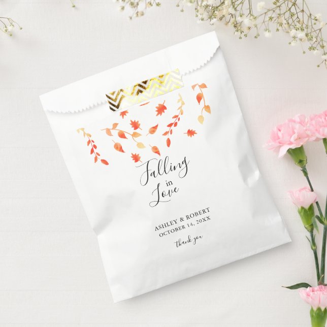 Herbstliche Hochzeitsfolien in der Liebe fallen Geschenktütchen (Versiegelt)