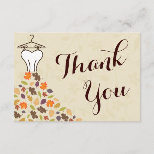 Herbstliche Hochzeitskleid Danke