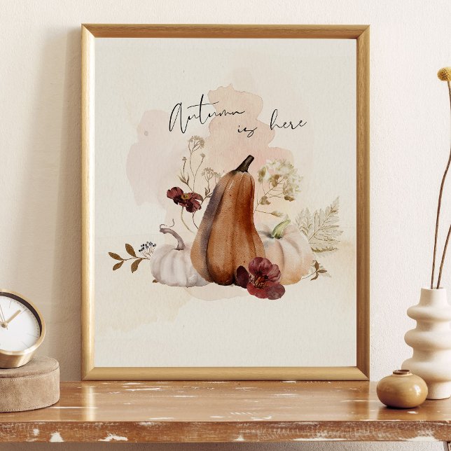 Herbstliche Kürbis-Botanik Poster (Von Creator hochgeladen)