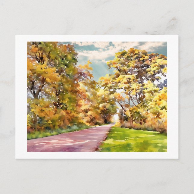 Herbstliche Landstraße bei Pottstown. Karte (Vorderseite)