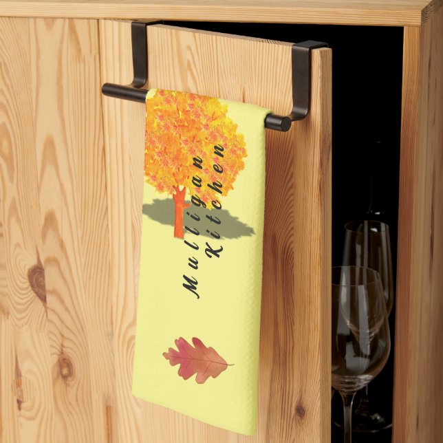 Herbstliche Liebe Geschirrtuch (Drittel gefaltet)