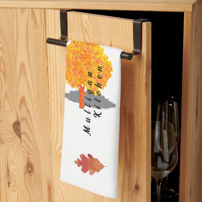 Herbstliche Liebe Geschirrtuch (Drittel gefaltet)