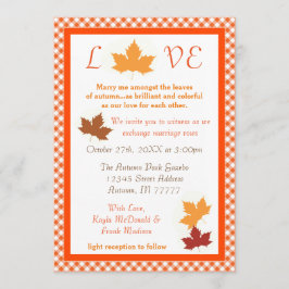 Herbstliche Liebe Leaf - Einladung zur Hochzeit