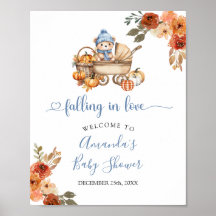 Herbstliche Liebesbär-Babyshower-Begrüßung