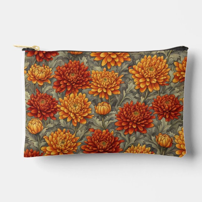 Herbstliche Make-up-Tasche mit Blumenmuster Zubehörtasche (Vorderseite)