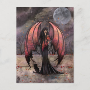 Herbstliche Mystik Gothic Fantasy Feen Kunst Postk Postkarte