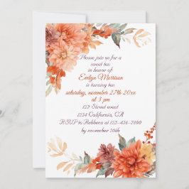 Herbstliche Niedliche Gnome Herbstlaub Geburtstag Einladung