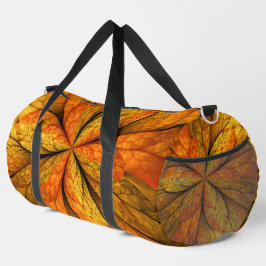 Herbstliche Pflanze, Modernes Abstraktes Fraktal Duffle Bag