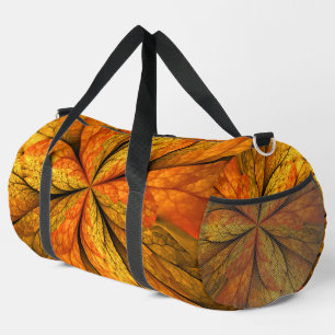 Herbstliche Pflanze, Modernes Abstraktes Fraktal Duffle Bag