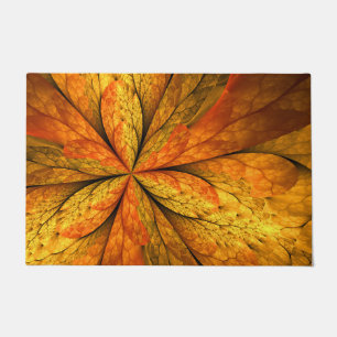Herbstliche Pflanze, Modernes Abstraktes Fraktal Fußmatte